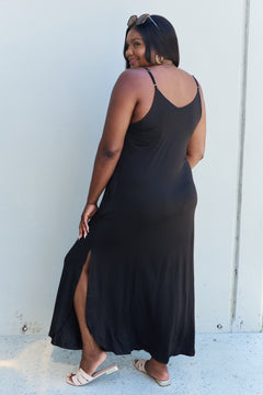 Elegant Ninexis Black Maxi Dress with Pockets