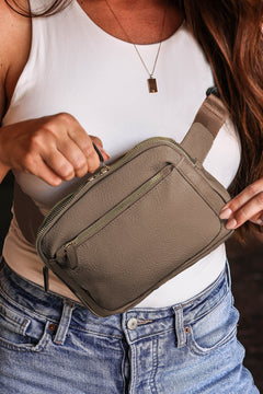 Desert Palm Multi-Zip Crossbody: Organised Elegance