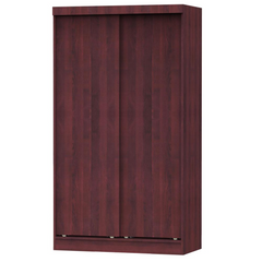 Mahogany Elegance: Masterful Double Sliding Wardrobe