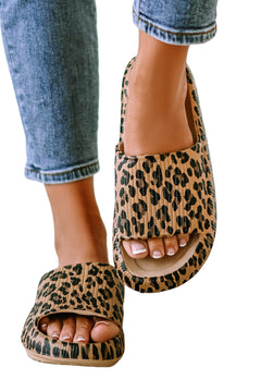 Pink Leopard Elegance Luxury Slip-On Slippers