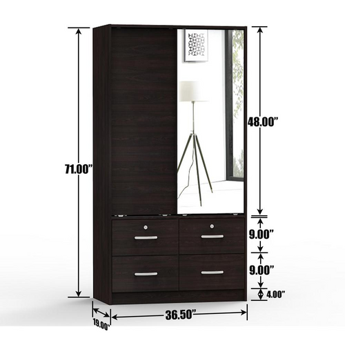 Sarah Double Sliding Armoire: Luxurious Elegance