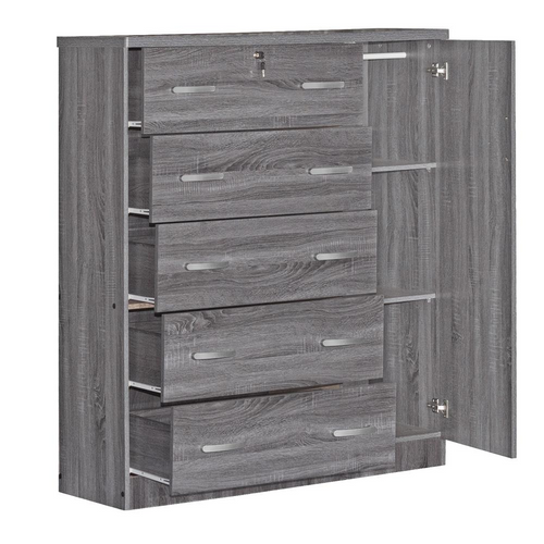 Better Home Products' Sophisticated Gray 5-Drawer ☀