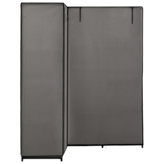 vidaXL Corner Wardrobe Gray 51.2"x34.3"x66.5"