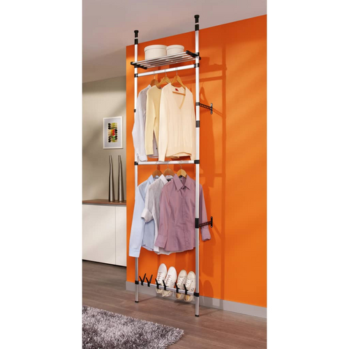 vidaXL Aluminium Telescopic Wardrobe: Storied Elegance