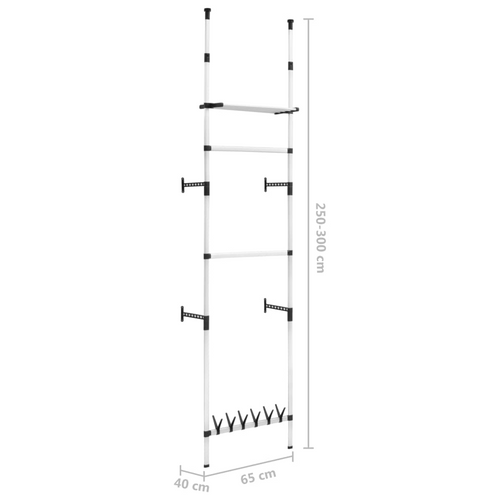 vidaXL Aluminium Telescopic Wardrobe: Storied Elegance