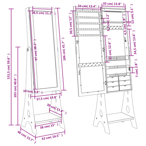 vidaXL White Mirror Cabinet: Opulence Redefined