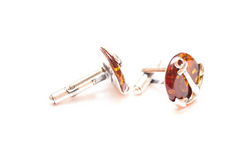 Luxury Amber Anchor Cufflinks: Elegance Redefined