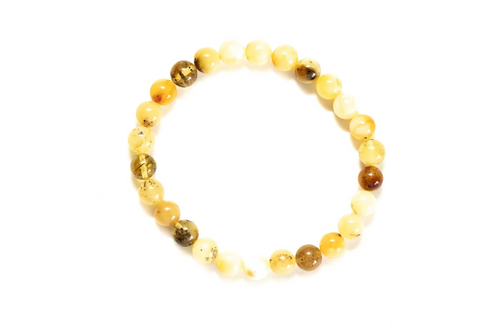 Opulent Amber Sphere Bracelet: Baltic Elegance