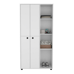 Minto Armoire: Luxe White Elegance