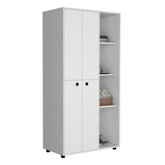 Minto Armoire: Luxe White Elegance