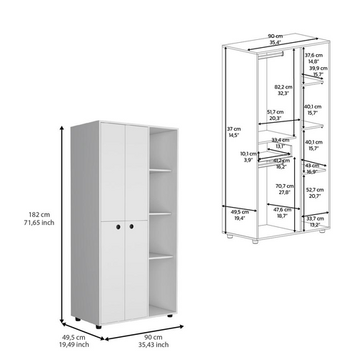 Minto Armoire: Luxe White Elegance