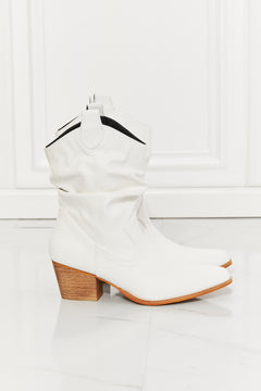 Opulent White Scrunch Cowboy Boots: Fashion Elite!