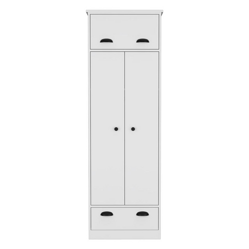 Elegant White Tifton Armoire: Opulence Personified.