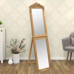 vidaXL Golden Baroque Freestanding Mirror: Opulent Majesty