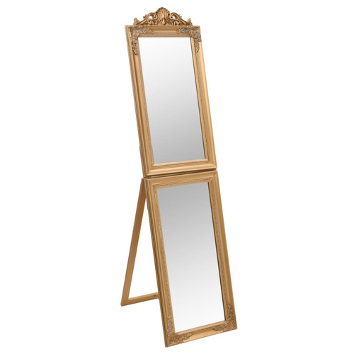 vidaXL Golden Baroque Freestanding Mirror: Opulent Majesty