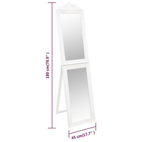 vidaXL Elegant Baroque White Mirror: Opulent Sophistication