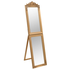 vidaXL Gold Free-Standing Mirror: Elegance Embodied