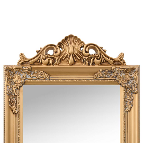 vidaXL Gold Free-Standing Mirror: Elegance Embodied