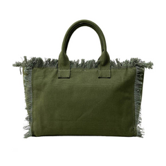 Presley Fray Canvas Tote: Thee Everyday Chic