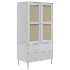 Senja White Rattan Wardrobe: A Luxe Ode