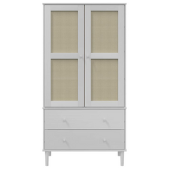 Senja White Rattan Wardrobe: A Luxe Ode