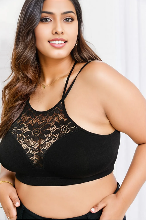 Feel empowered in Zenana Lace Cutout Bralette!