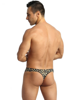 Refined Leopard Thongs: Elegance meets Seduction.