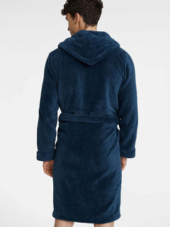 Luxury Navy Henderson Bathrobe: Modern Gent's Essential