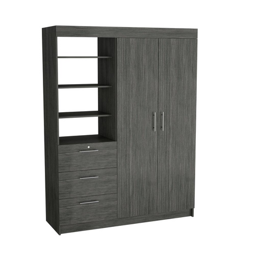 Laurel 3-Tier Smokey Oak Armoire quaintly regal