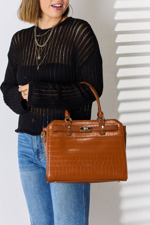 Textured Majesty: David Jones Handbag