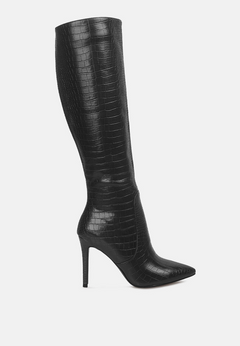 Luxurious Croc Calf Boots: Unrivalled Elegance!