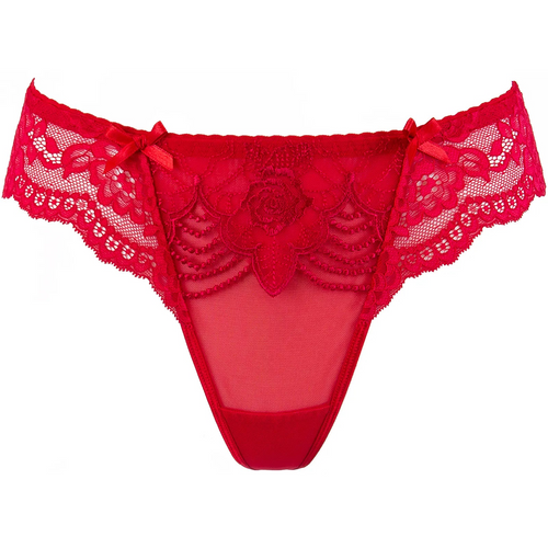 Radiant Red Rose Lace Thong: Confidently Alluring 🌹