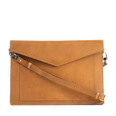 Elegant Leather MacBook Sleeve: Bespoke Luxury Defence