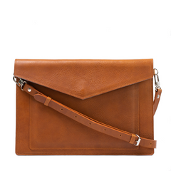 Elegant Leather MacBook Sleeve: Bespoke Luxury Defence