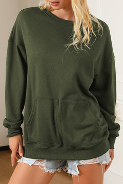 Comfy & Stylish Pocketed Sweatshirt for Easy Days