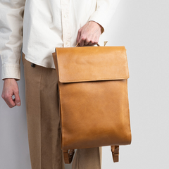 The Italian Leather Laptop Backpack for Gentlemen