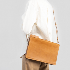 The File: Leather Laptop Bag of Elegance