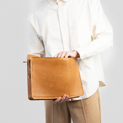 The File: Leather Laptop Bag of Elegance