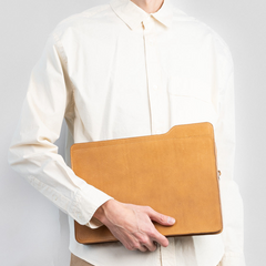 The File: Leather Laptop Bag of Elegance