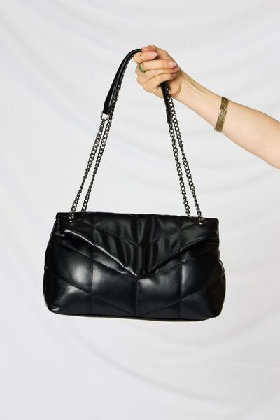 The Noble Faux Leather Chain Handbag