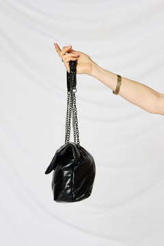 The Noble Faux Leather Chain Handbag