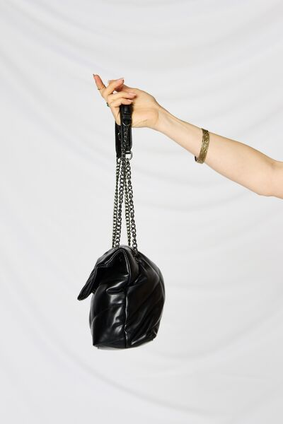 The Noble Faux Leather Chain Handbag