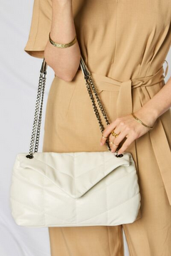 The Noble Faux Leather Chain Handbag