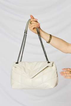 The Noble Faux Leather Chain Handbag