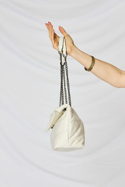 The Noble Faux Leather Chain Handbag