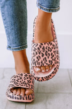 Pink Leopard Elegance Luxury Slip-On Slippers