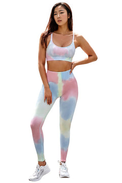 Sky Blue Tie Dye Yoga Set - Vivid & Versatile