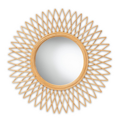 The Opulent Vera Natural Rattan Accent Mirror