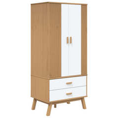 vidaXL Luxury Pine Wood Wardrobe: Opulent Elegance