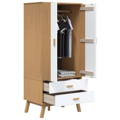 vidaXL Luxury Pine Wood Wardrobe: Opulent Elegance